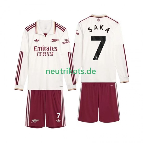 Fußballtrikot Arsenal Saka 7 Kinder Ausweich 2025-2026 Langarm