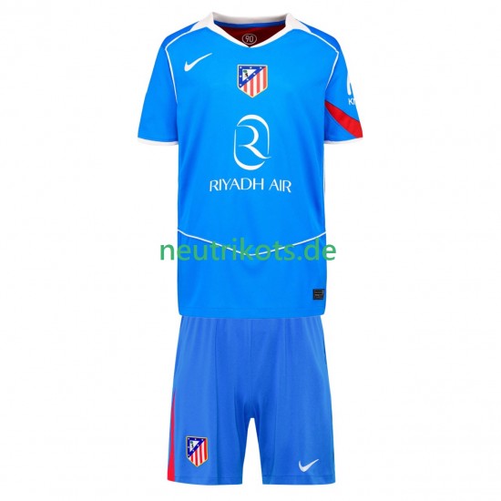 Fußballtrikot Atlético Madrid Kinder Ausweich 2025-2026 Kurzarm