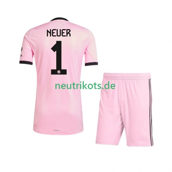 Fußballtrikot FC Bayern München Manuel Neuer 1 UCL Torwart Kinder Ausweich 2025-2026 Kurzarm