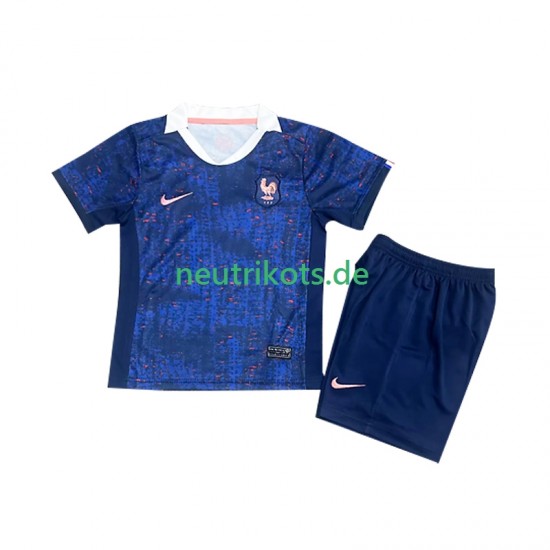 Fußballtrikot Frankreich Kinder Heim 2025 Kurzarm
