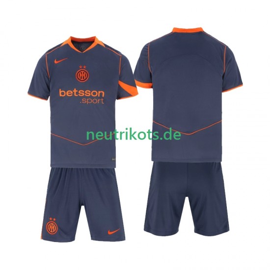 Fußballtrikot Inter Mailand Kinder Ausweich 2025-2026 Kurzarm
