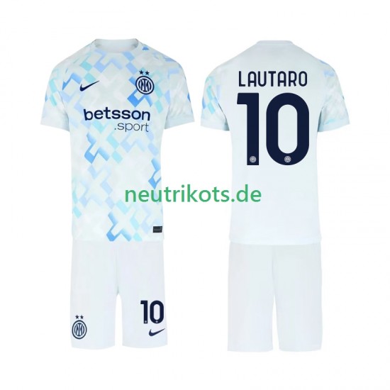 Fußballtrikot Inter Mailand Lautaro Martinez 10 Kinder Auswärts 2025-2026 Kurzarm
