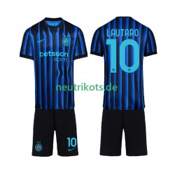 Fußballtrikot Inter Mailand Lautaro Martinez 10 Kinder Heim 2025-2026 Kurzarm