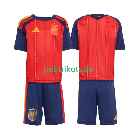 Fußballtrikot Spanien Kinder Heim World Cup 2026 Kurzarm
