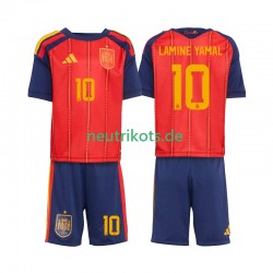 Fußballtrikot Spanien Lamine Yamal 10 Kinder Heim World Cup 2026 Kurzarm