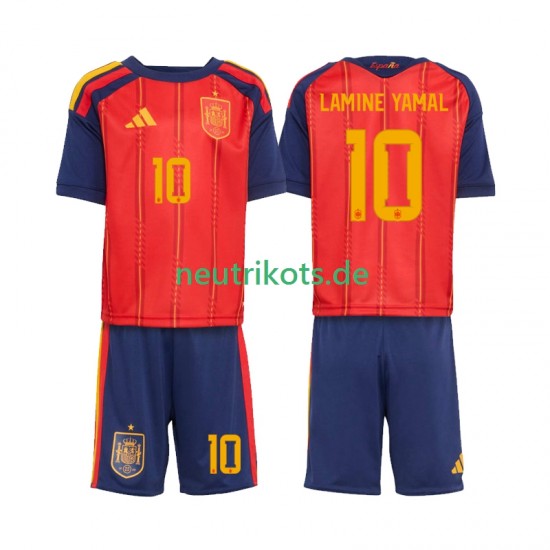 Fußballtrikot Spanien Lamine Yamal 10 Kinder Heim World Cup 2026 Kurzarm
