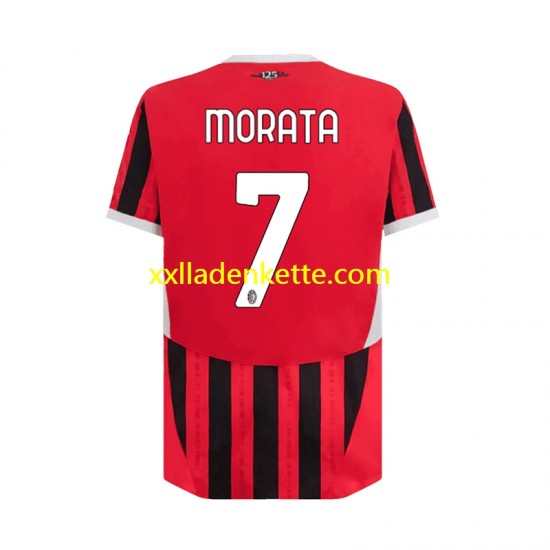 Fußballtrikot AC Mailand Alvaro Morata 7 Herren Heim 2024-2025 Kurzarm