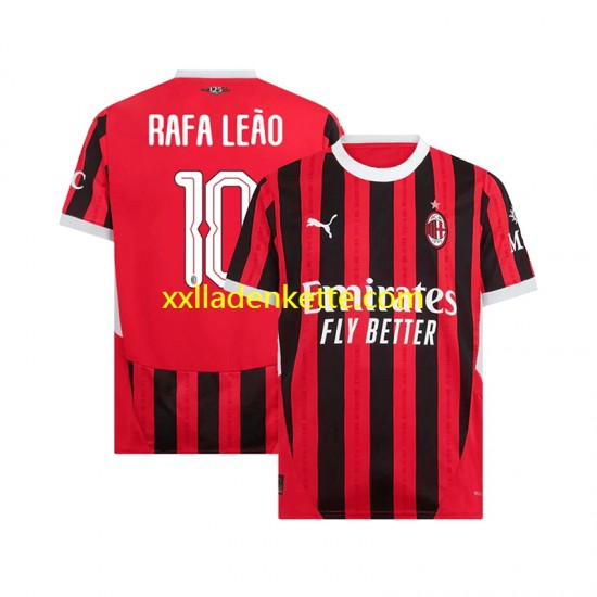 Fußballtrikot AC Mailand UCL Font RAFA LEAO 10 Herren Heim 2024-2025 Kurzarm