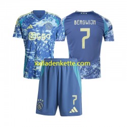 Fußballtrikot Ajax Amsterdam Steven Bergwijn 7 Kinder Auswärts 2024-2025 Kurzarm