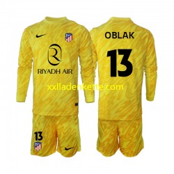 Fußballtrikot Atlético Madrid Jan Oblak 13 Torwart Kinder Ausweich 2024-2025 Langarm
