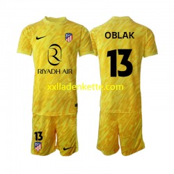 Fußballtrikot Atlético Madrid Jan Oblak 13 Torwart Kinder Ausweich 2024-2025 Kurzarm