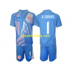 Fußballtrikot Costa Rica Keylor Navas 1 Torwart Kinder Heim 2024 Kurzarm