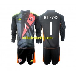 Fußballtrikot Costa Rica Keylor Navas 1 Torwart Kinder Ausweich 2024 Langarm