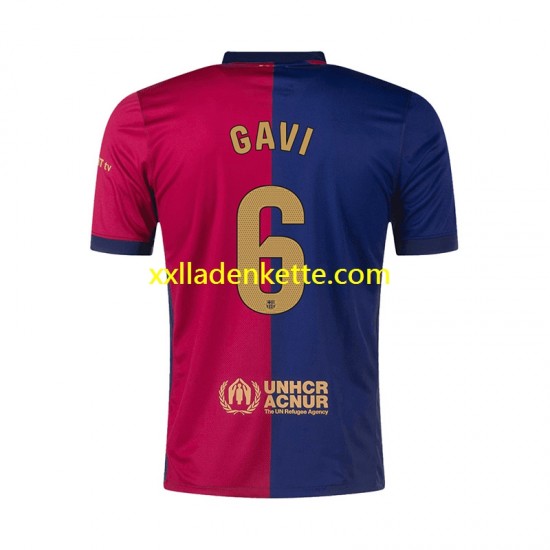 Fußballtrikot FC Barcelona GAVI 6 Herren Heim 2024-2025 Kurzarm