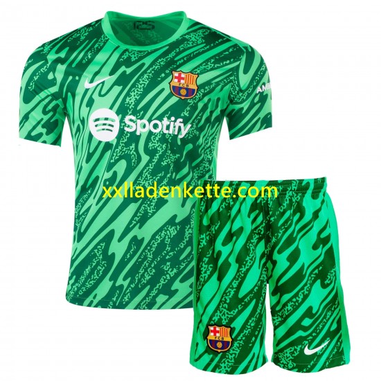 Fußballtrikot FC Barcelona Torwart Kinder Heim 2024-2025 Kurzarm