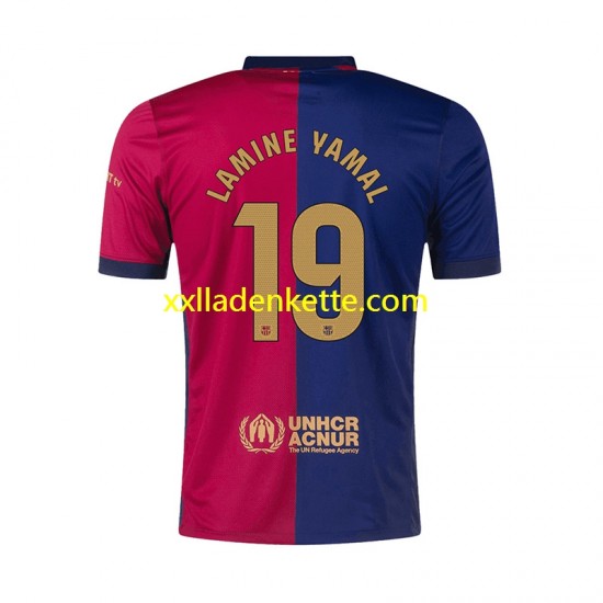 Fußballtrikot FC Barcelona Lamine Yamal 19 Herren Heim 2024-2025 Kurzarm