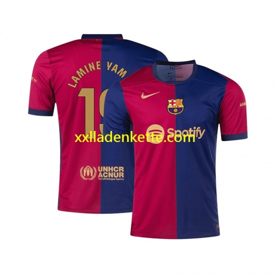 Fußballtrikot FC Barcelona Lamine Yamal 19 Herren Heim 2024-2025 Kurzarm