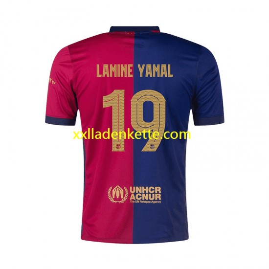 Fußballtrikot FC Barcelona UCL Font Lamine Yamal 19 Herren Heim 2024-2025 Kurzarm