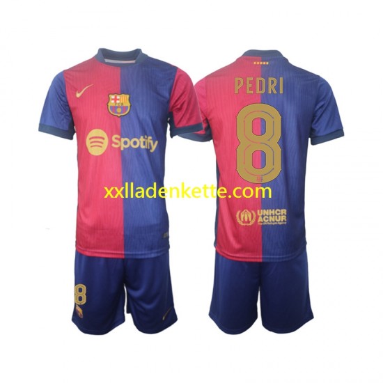 Fußballtrikot FC Barcelona UCL Font PEDRI 8 Kinder Heim 2024-2025 Kurzarm