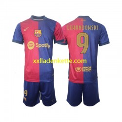 Fußballtrikot FC Barcelona UCL Font Robert Lewandowski 9 Kinder Heim 2024-2025 Kurzarm