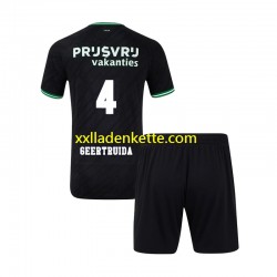 Fußballtrikot Feyenoord Rotterdam Lutsharel Geertruida 4 Kinder Auswärts 2024-2025 Kurzarm