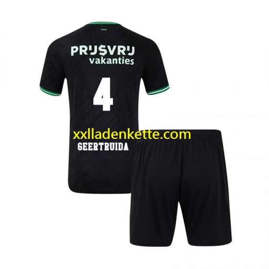 Fußballtrikot Feyenoord Rotterdam Lutsharel Geertruida 4 Kinder Auswärts 2024-2025 Kurzarm
