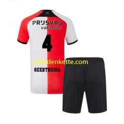 Fußballtrikot Feyenoord Rotterdam Lutsharel Geertruida 4 Kinder Heim 2024-2025 Kurzarm