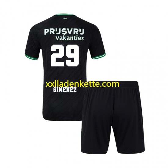 Fußballtrikot Feyenoord Rotterdam Santiago Gimenez 29 Kinder Auswärts 2024-2025 Kurzarm