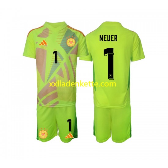 Fußballtrikot Deutschland Manuel Neuer 1 Torwart Kinder Auswärts Euro 2024 Kurzarm