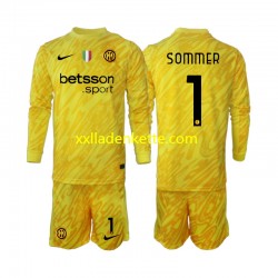 Fußballtrikot Inter Mailand Yann Sommer 1 Torwart Kinder Auswärts 2024-2025 Langarm