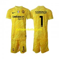Fußballtrikot Inter Mailand Yann Sommer 1 Torwart Kinder Auswärts 2024-2025 Kurzarm