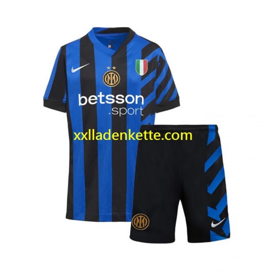 Fußballtrikot Inter Mailand Kinder Heim 2024-2025 Kurzarm