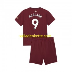 Fußballtrikot Manchester City Erling Haaland 9 Kinder Ausweich 2024-2025 Kurzarm