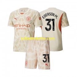Fußballtrikot Manchester City Ederson M 31 Torwart Kinder Ausweich 2024-2025 Kurzarm