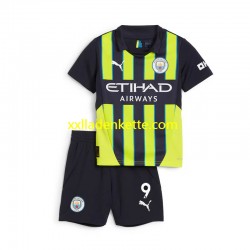 Fußballtrikot Manchester City Haaland 9 Kinder Auswärts 2024-2025 Kurzarm