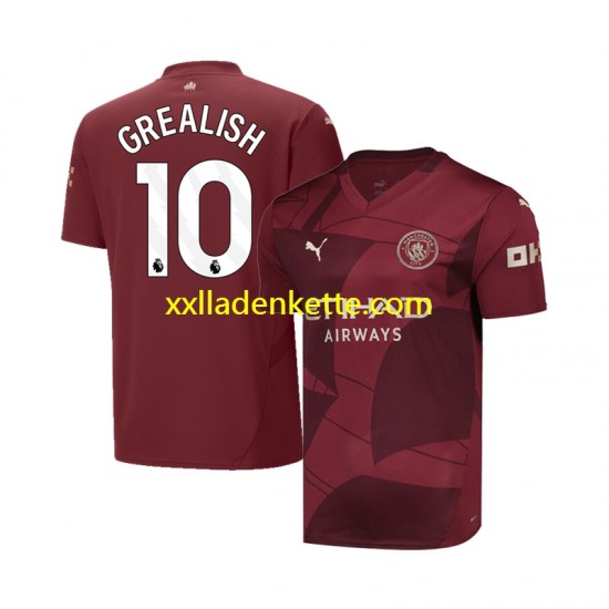 Fußballtrikot Manchester City Jack Grealish 10 Herren Ausweich 2024-2025 Kurzarm