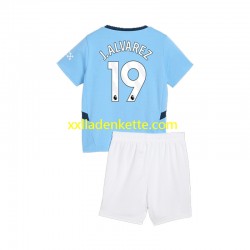 Fußballtrikot Manchester City Julian Alvarez 19 Kinder Heim 2024-2025 Kurzarm
