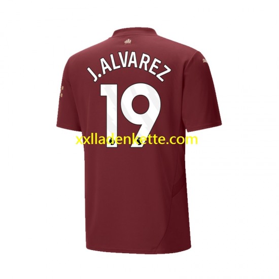Fußballtrikot Manchester City Julian Alvarez 19 Herren Ausweich 2024-2025 Kurzarm