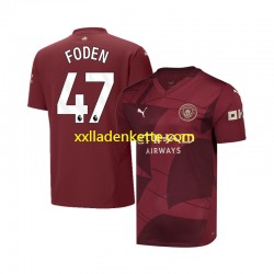 Fußballtrikot Manchester City Phil Foden 47 Herren Ausweich 2024-2025 Kurzarm