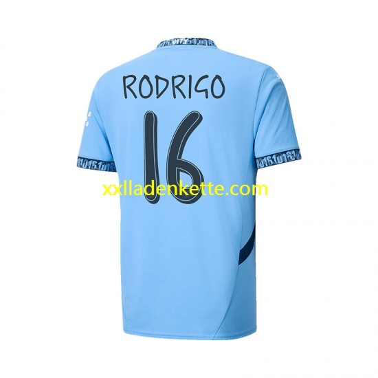 Fußballtrikot Manchester City UCL Font RODRIGO 16 Herren Heim 2024-2025 Kurzarm