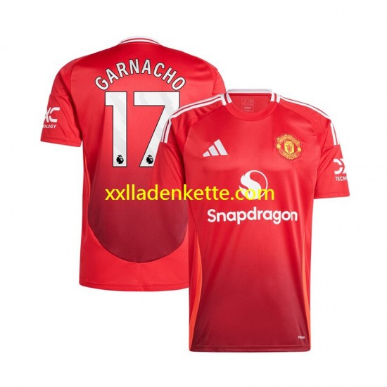 Fußballtrikot Manchester United Alejandro Garnacho 17 Herren Heim 2024-2025 Kurzarm
