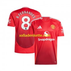 Fußballtrikot Manchester United Bruno Fernandes 8 Herren Heim 2024-2025 Kurzarm