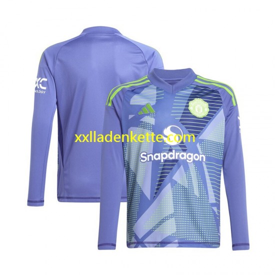 Fußballtrikot Manchester United Torwart Herren Heim 2024-2025 Langarm