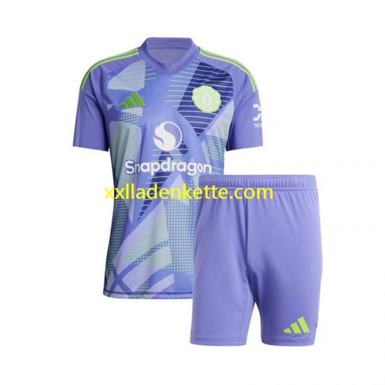 Fußballtrikot Manchester United Torwart Kinder Heim 2024-2025 Kurzarm