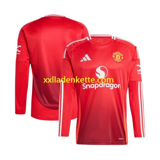 Fußballtrikot Manchester United Herren Heim 2024-2025 Langarm