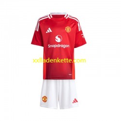 Fußballtrikot Manchester United Kinder Heim 2024-2025 Kurzarm