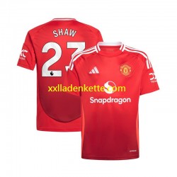 Fußballtrikot Manchester United Luke Shaw 23 Herren Heim 2024-2025 Kurzarm