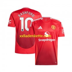 Fußballtrikot Manchester United Marcus Rashford 10 Herren Heim 2024-2025 Kurzarm