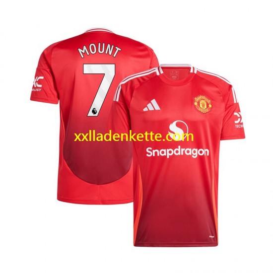 Fußballtrikot Manchester United Mason Mount 7 Herren Heim 2024-2025 Kurzarm