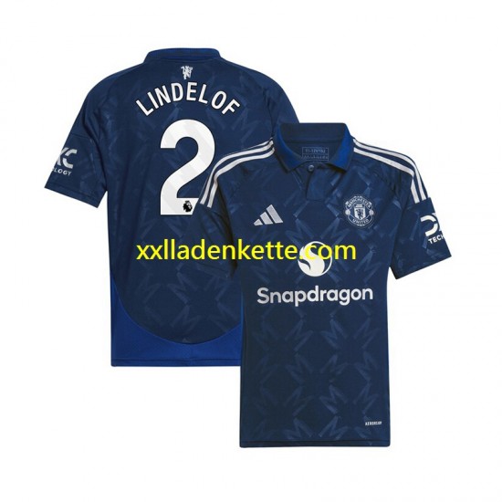 Fußballtrikot Manchester United Victor Lindelof 2 Herren Auswärts 2024-2025 Kurzarm